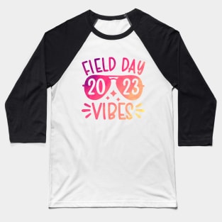 Colorful Field Day Vibes 2023 Funny Field Day Vibes Teacher Baseball T-Shirt